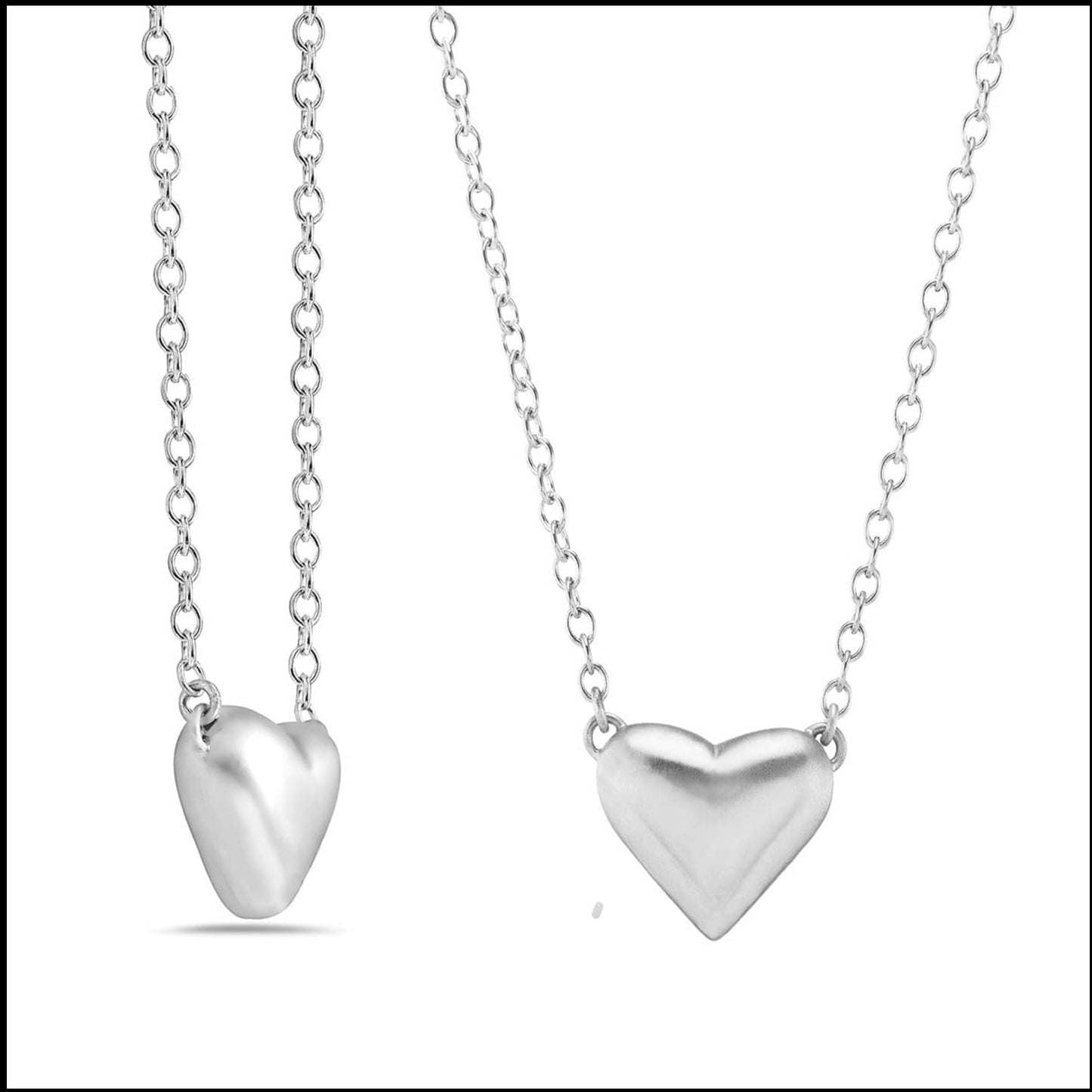 "Full Heart" Sterling Silver 24" necklace